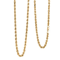 14K Yellow Gold 3mm Rope Chain Necklace 24 Inches 6 Grams