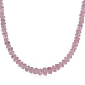 Luxoro AAAA Pink Morganite 170.00 ctw Beaded Necklace in 14K Rose Gold 18-20 Inches - Sticky add to cart bar
