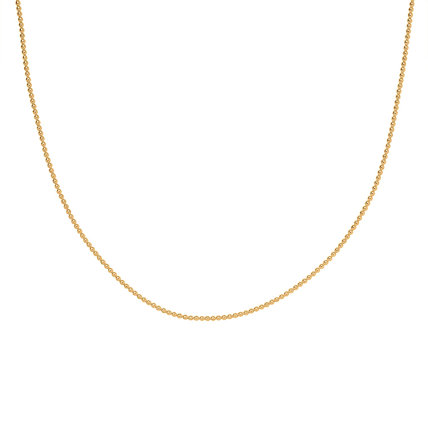 Minimalistic Ball Chain Necklace in 22K Yellow Gold 3.90 Grams 20 Inches