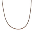 D'Joy Natural Champagne Diamond 5.00 ctw Tennis Necklace in 18K Vermeil Rose Gold Over Sterling Silver 20 Inches - Sticky add to cart bar