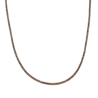 D'Joy Natural Champagne Diamond 5.00 ctw Tennis Necklace in 18K Vermeil Rose Gold Over Sterling Silver 20 Inches