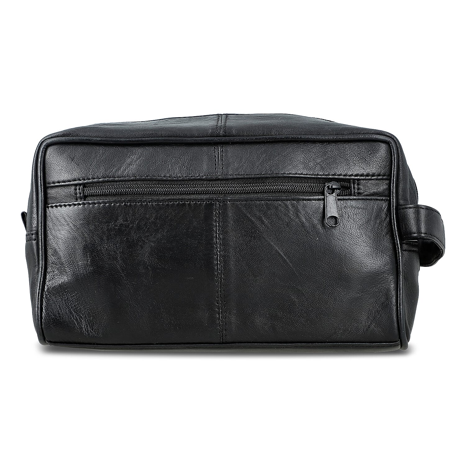 Black Genuine leather Tolitery Kit Pouch