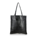 La Marey Black Genuine Leather Shoulder Bag with Faux Leather Strap - Sticky add to cart bar
