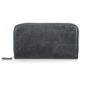Livmore Black Genuine Leather Womens Wallet with Single Zip Compartment - Sticky add to cart bar
