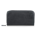 Livmore Black Genuine Leather Womens Wallet with Double Zip Compartment - Sticky add to cart bar