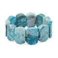 Cushion Turquoise Jasper 358.60 ctw Stretch Bracelet (6-7In) - Sticky add to cart bar
