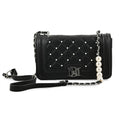 Badgley Mischka Black Quilted Vegan Leather Pearl Crossbody Bag (10x6x3.5) - Sticky add to cart bar