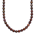 Bronze Freshwater Pearl Necklace (18 Inches) in Rhodium Over Sterling Silver - Sticky add to cart bar