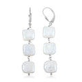 Freshwater Pearl Dangle Earrings in Rhodium Over Sterling Silver - Sticky add to cart bar