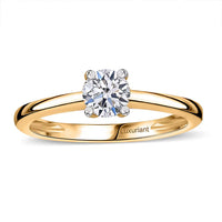 Luxuriant Lab Grown Diamond E-F VS Solitaire Ring in Rhodium Over Sterling Silver (Size 10.0) 0.50 ctw