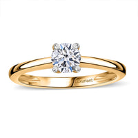 Luxuriant Lab Grown Diamond E-F VS 0.50 ctw Solitaire Ring in 18K Vermeil Yellow Gold Over Sterling Silver (Size 11.5)