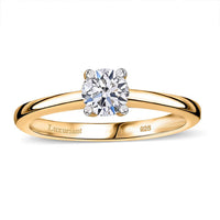 Luxuriant Lab Grown Diamond E-F VS 1.00 ctw Solitaire Ring in 18K Vermeil Yellow Gold Over Sterling Silver (Size 10.0)