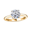 IGI Certified Luxuriant Lab Grown Diamond E-F VS 1.00 ctw Solitaire Ring in 18K Vermeil Yellow Gold Over Sterling Silver (Size 4.0) - Sticky add to cart bar