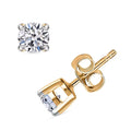 IGI Certified Luxuriant Lab Grown Diamond E-F VS Solitaire Stud Earrings in 14K Yellow Gold 4.00 ctw - Sticky add to cart bar