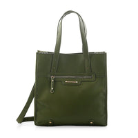 Alexis Bendel Olive Faux Leather Shoulder Bag with Top Handle