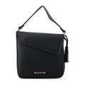 Alexis Bendel Black Faux Leather Asymmetric Flap Shoulder Bag - Sticky add to cart bar