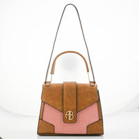 Alexis Bendel Pink Faux Leather Crossbody Bag