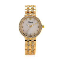 Genoa Austrian Crystal Japanese Movement Watch in Silvertone