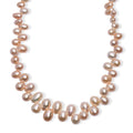 Peach Freshwater Pearl Dancing Bubbles Necklace 18 Inches in 18K Vermeil Yellow Gold Over Sterling Silver - Sticky add to cart bar