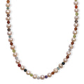 Multi Color Freshwater Pearl and Multi Gemstone 22 Ctw Rainbow Grace Necklace 18 Inches in Rhodium Over Sterling Silver - Sticky add to cart bar