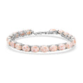 D'Joy Pink Natrolite 23.50 ctw Turtle Bracelet in Rhodium Over Sterling Silver (7.25 In) - Sticky add to cart bar