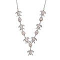 D'Joy Pink Natrolite 12.65 ctw Turtle Necklace in Platinum Over Sterling Silver 18-20 Inches - Sticky add to cart bar
