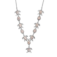 D'Joy Pink Natrolite 12.65 ctw Turtle Necklace in Platinum Over Sterling Silver 18-20 Inches