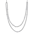 Luxuriant Lab Grown Diamond G-H SI 4.20 ctw Station Necklace 20-22 Inches in Rhodium Over Sterling Silver - Sticky add to cart bar