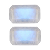 AA Rainbow Moonstone Set of 2 (Oct 5x3 mm) 0.47 ctw Loose Gemstone
