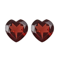 Mozambique Garnet Set of 2 (Hrt 6 mm) 1.54 ctw Loose Gemstone