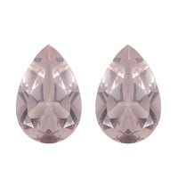Galilea Rose Quartz Set of 2 (Pear 9x6 mm) 2.19 ctw Loose Gemstone