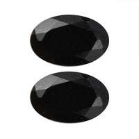 Black Tourmaline Set of 2 (Ovl 6x4 mm) 0.77 ctw Loose Gemstone