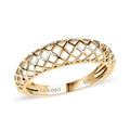 10K Yellow Gold Diamond-Cut Lattice Band Ring - Sticky add to cart bar