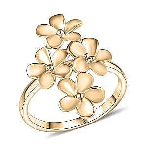 Luxoro 10K Yellow Gold Bouquet of Flowers Ring 4.10 Grams