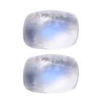 Rainbow Moonstone Set of 2 (Cush 7x5 mm) 1.64 ctw Loose Gemstone