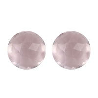 Galilea Rose Quartz Set of 2 (Rnd 5 mm) 0.90 ctw Loose Gemstone