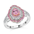D'Joy Premium Narsipatnam Pink Spinel, Multi Gemstone Rose Aegis Ring in 18K Vermeil RG & Rhodium Over Sterling Silver (Size 10.0) 1.40 ctw - Sticky add to cart bar