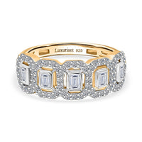 Luxuriant Lab Grown Diamond (G-H, SI) Ring in 18K Vermeil YG Over Sterling Silver (Size 11.5) 1.00 ctw