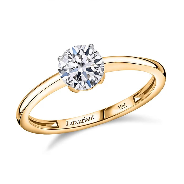 Luxuriant Lab Grown Diamond E-F VS Solitaire Ring in 10K White Gold (Size 10) 0.50
