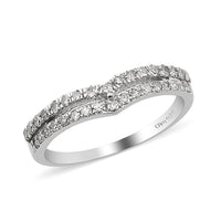 Diamond Band Ring in 14K RG Over Sterling Silver (Size 7.0) 0.33 ctw