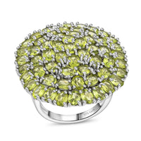 Karis Peridot 10.85 ctw Cluster Ring in Platinum Bond (Size 10.0)