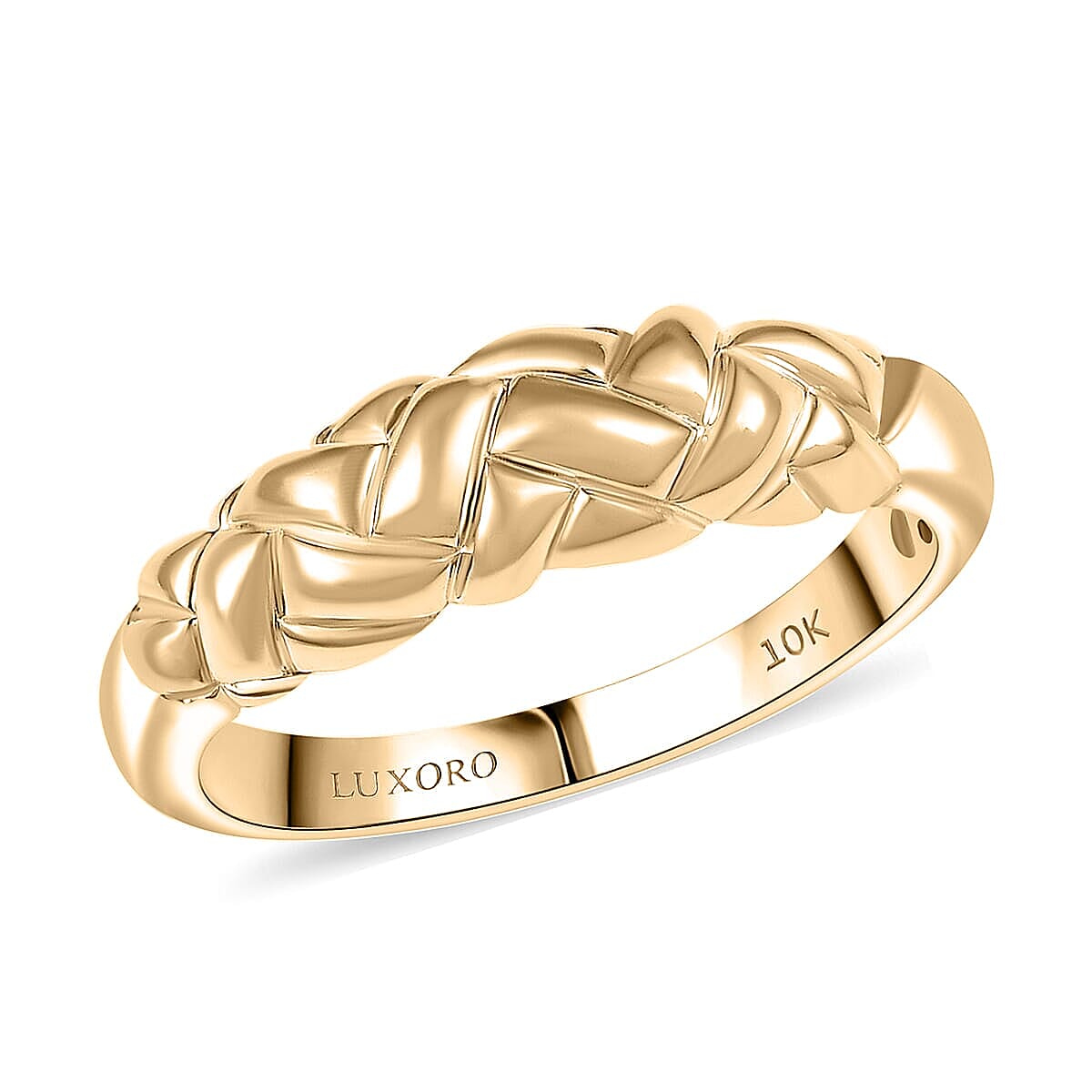 Luxoro 10K Yellow Gold Weaving Ring 3.50 Grams