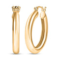 Bronzella Collection Hoop Earrings in 18K YG Plated Bronze - Sticky add to cart bar