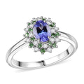 D’Joy Tanzanite, Multi Gemstone Ring in Rhodium Over Sterling Silver (Size 10.0) 1.15 ctw - Sticky add to cart bar