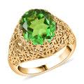 Ever True Chartreuse Quartz 5.00 ctw Blooming Radiance Ring in 18K YG Plated (Size 10.0) - Sticky add to cart bar