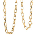Italian Oval Link Chain Necklace in 10K Yellow Gold 20 Inches 13.44 Grams - Sticky add to cart bar