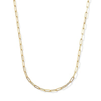 3mm Paperclip Chain Necklace in 10K Yellow Gold 3.3 Grams 20 Inches