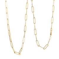 3mm Paperclip Chain Necklace in 10K Yellow Gold 2.20 Grams 16 Inches