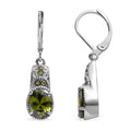 Simulated Green Diamond 6.50 ctw Lever Back Earrings in Stainless Steel - Sticky add to cart bar