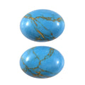 Blue Turquoise Set of 2 (Ovl 8x6 mm) 2.04 ctw Loose Gemstone - Sticky add to cart bar